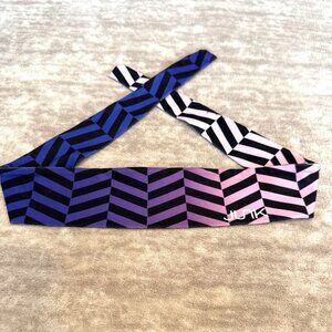 JUNK Brand Graduated Ombre Purple Black Workout Headband Tie On